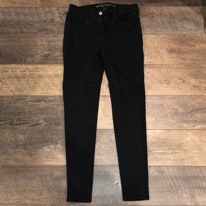 american eagle black hi-rise jeggings